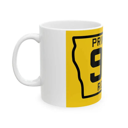 Iowa Primary 90 (Iowa) (Road Sign) White Coffee Mug - Go Mug Yourself