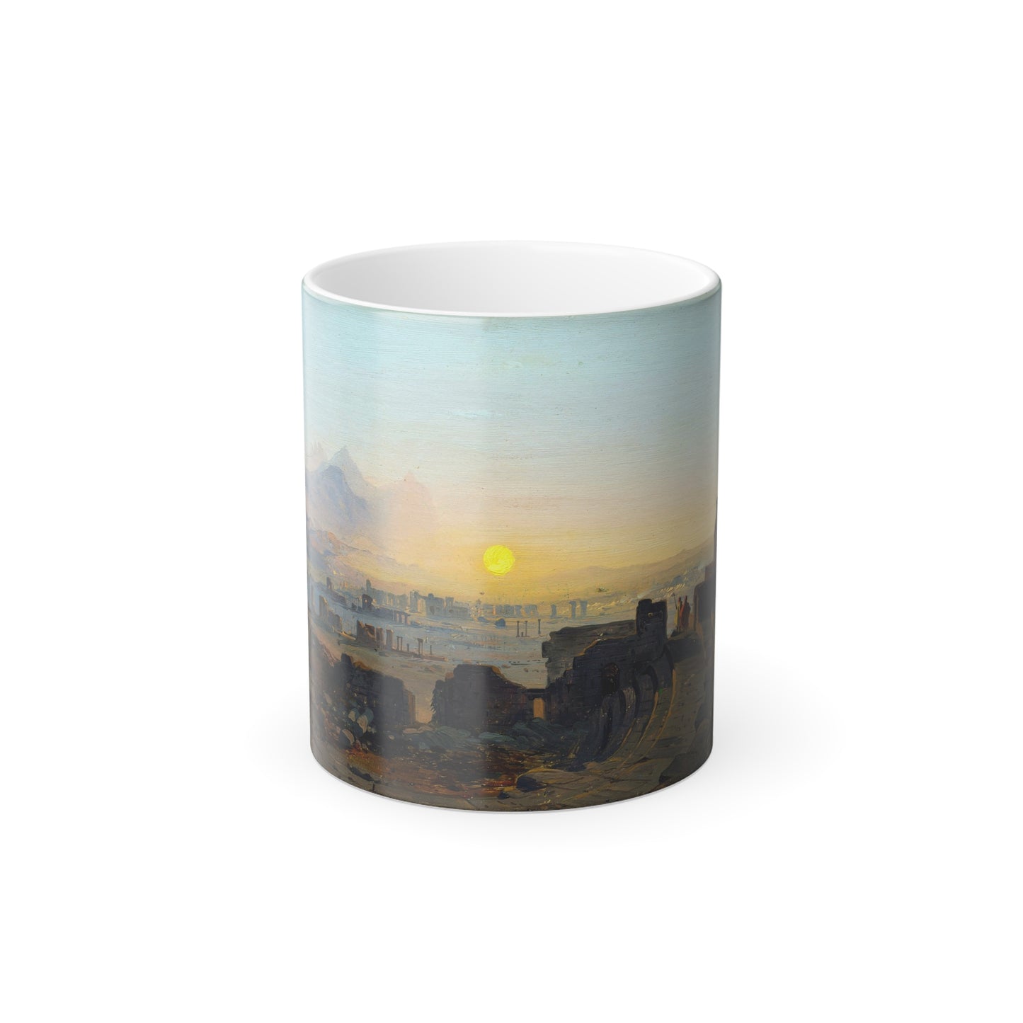 Ippolito Caffi (1809-1866) Asia Minore, Hierapolis - Olio su Cartoncino Intelato - Color Changing Mug 11oz-11oz-Go Mug Yourself