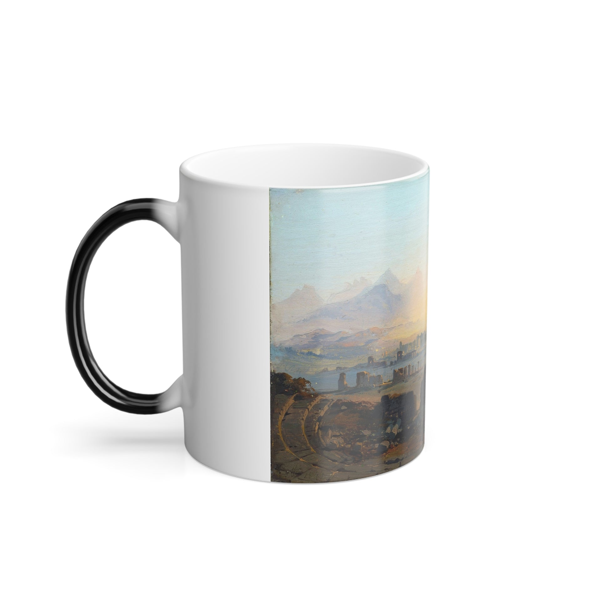 Ippolito Caffi (1809-1866) Asia Minore, Hierapolis - Olio su Cartoncino Intelato - Color Changing Mug 11oz-Go Mug Yourself