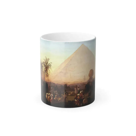 Ippolito Caffi (1809-1866) Egitto, Riposo di una Carovana - Olio su Cartoncino Intelato 1844 - Color Changing Mug 11oz 11oz - Go Mug Yourself