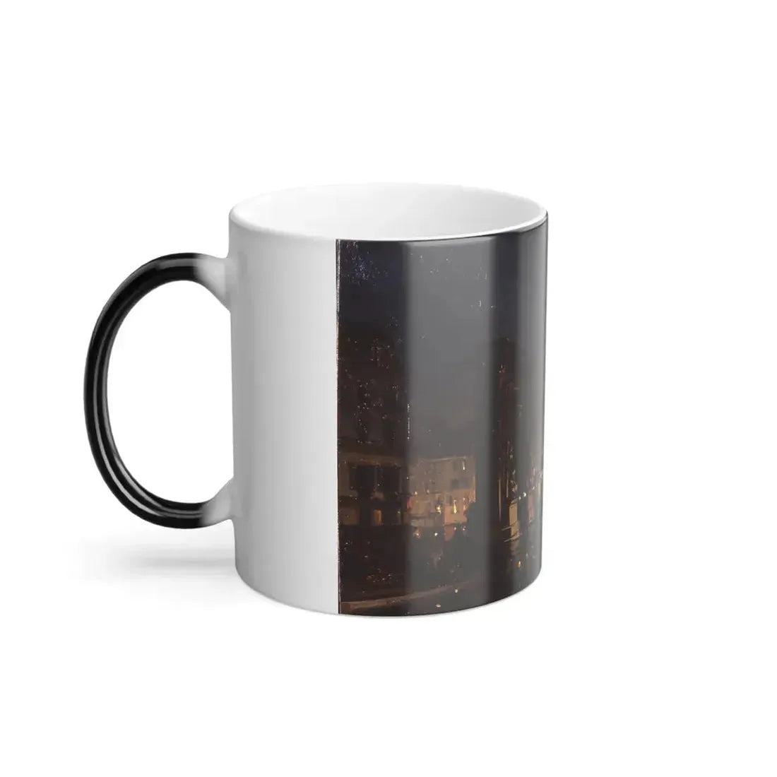 Ippolito Caffi (1809-1866) Parigi, Boulevard et Porte Saint Denis - Olio su Cartoncino Intelato 1855 - Color Changing Mug 11oz - Go Mug Yourself