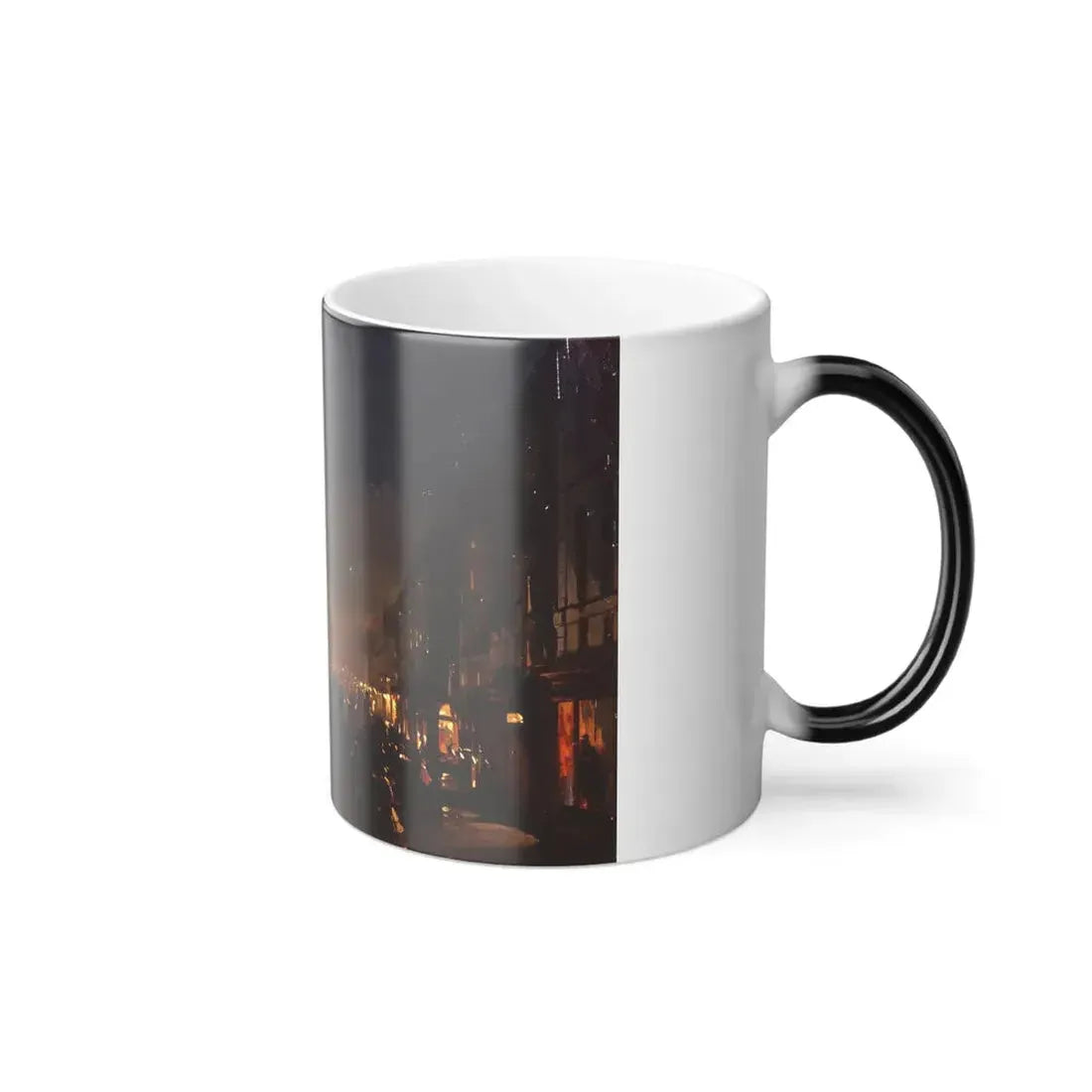 Ippolito Caffi (1809-1866) Parigi, Boulevard et Porte Saint Denis - Olio su Cartoncino Intelato 1855 - Color Changing Mug 11oz - Go Mug Yourself