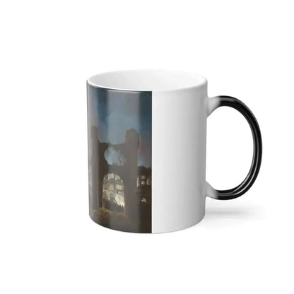 Ippolito Caffi (1809-1866) Roma, Colosseo Illuminato a Fuochi di Bengala - Olio su Cartoncino Intelato 1-0 - Color Changing Mug 11oz - Go Mug Yourself