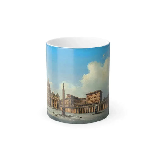Ippolito Caffi (1809-1866) Roma, Piazza San Pietro - 1836 - Color Changing Mug 11oz 11oz - Go Mug Yourself
