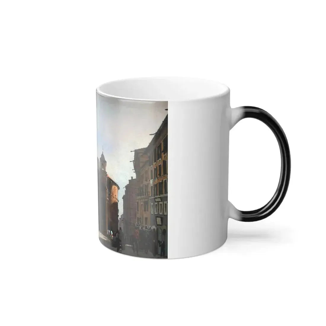 Ippolito Caffi (1809-1866) The Pantheon, Rome - Oil on Paper laid on Canvas c1840 - Color Changing Mug 11oz - Go Mug Yourself