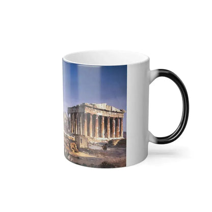 Ippolito Caffi (1809-1866) The Parthenon - Watercolor 1863 - Color Changing Mug 11oz - Go Mug Yourself