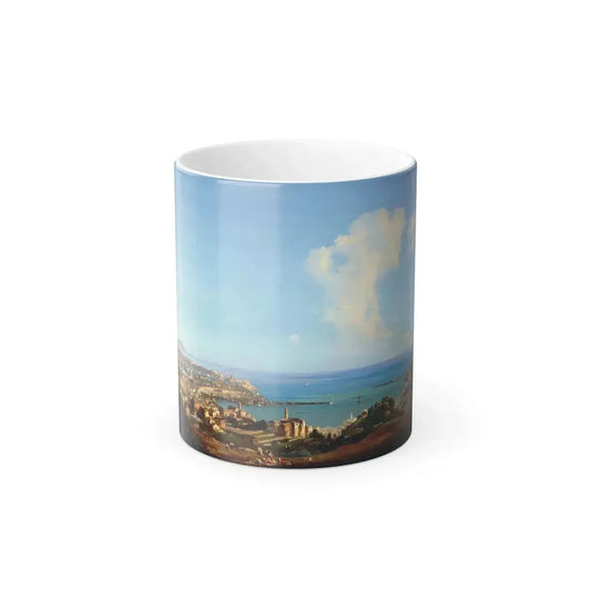 Ippolito Caffi (1809-1866) Veduta di Genoa col Porto - 1853 - Color Changing Mug 11oz 11oz - Go Mug Yourself