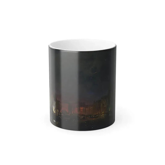 Ippolito Caffi (1809-1866) Venezia, Serenata sul Canal Grande - Olio su Cartoncino Intelato 1858 - Color Changing Mug 11oz 11oz - Go Mug Yourself