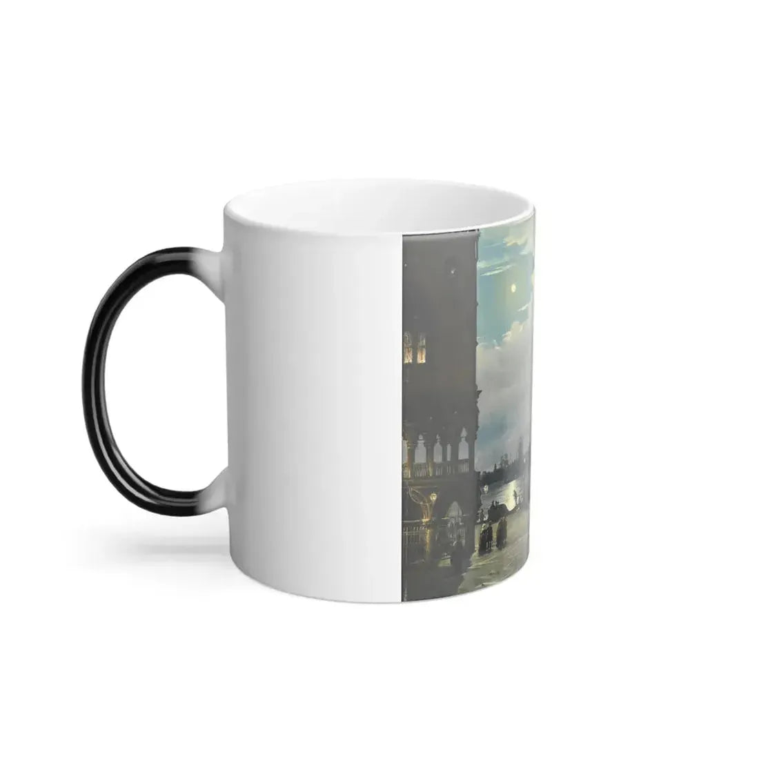 Ippolito Caffi (1809-1866) Venice, A Nocturnal View of Piazza San Marco with the Ducal Palace - Oil on C-0 - Color Changing Mug 11oz - Go Mug Yourself