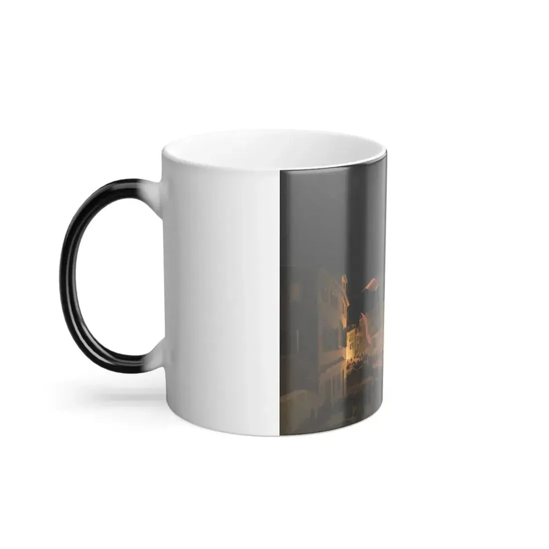 Ippolito Caffi (1809-1866) Venice, Nocturnal Festivities on the Via Eugenia (today Via Garibaldi) - Color Changing Mug 11oz - Go Mug Yourself
