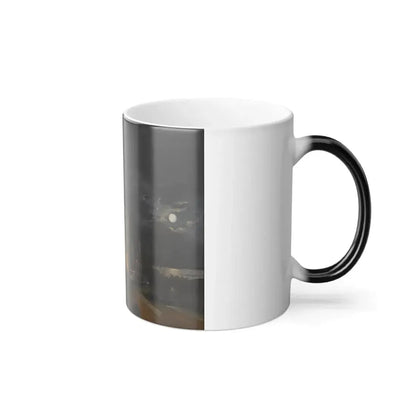 Ippolito Caffi (1809-1866) Venice, Nocturnal Festivities on the Via Eugenia (today Via Garibaldi) - Color Changing Mug 11oz - Go Mug Yourself