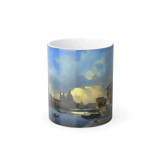 Ippolito Caffi (1809-1866) Venice, The Molo at Sunset - 1864 - Color Changing Mug 11oz 11oz - Go Mug Yourself