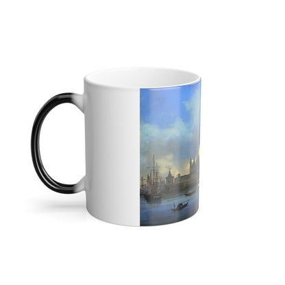 Ippolito Caffi (1809-1866) Venice, The Molo at Sunset - 1864 - Color Changing Mug 11oz-Go Mug Yourself