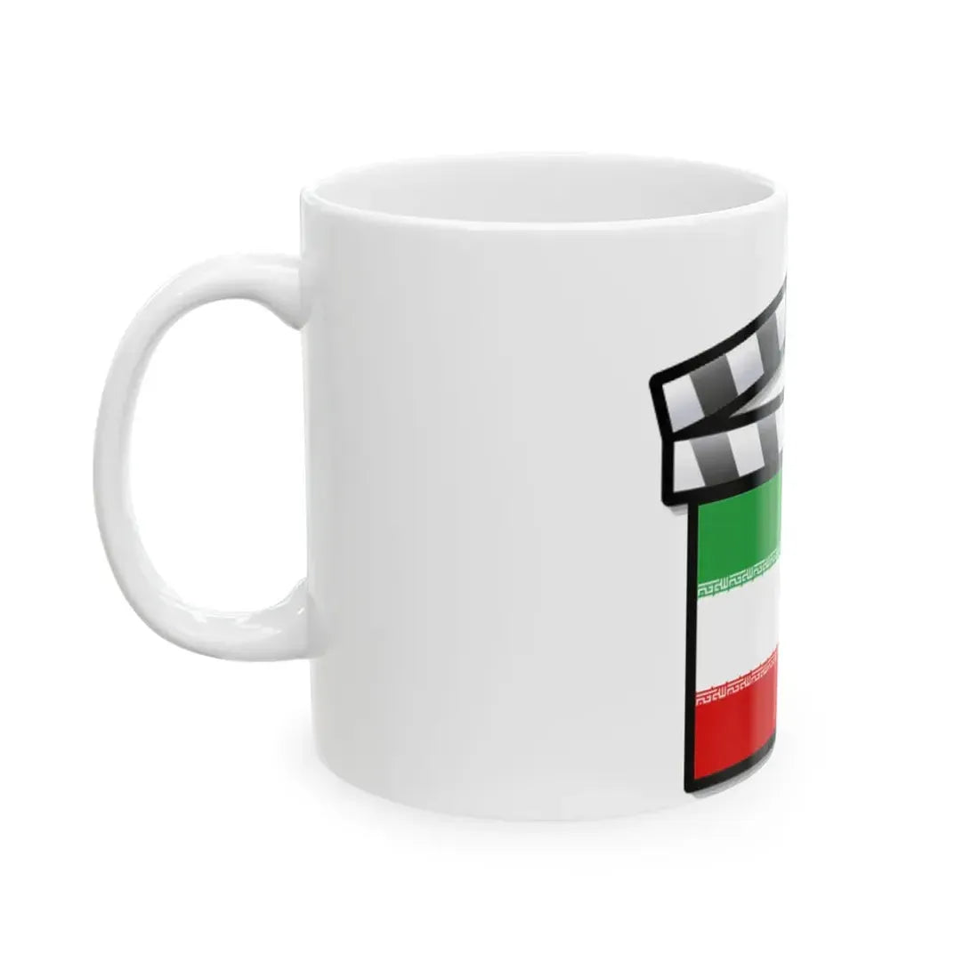 Iran film clapperboard (Iran) White Coffee Mug - Go Mug Yourself