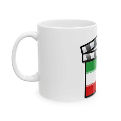 Iran film clapperboard (Iran) White Coffee Mug - Go Mug Yourself