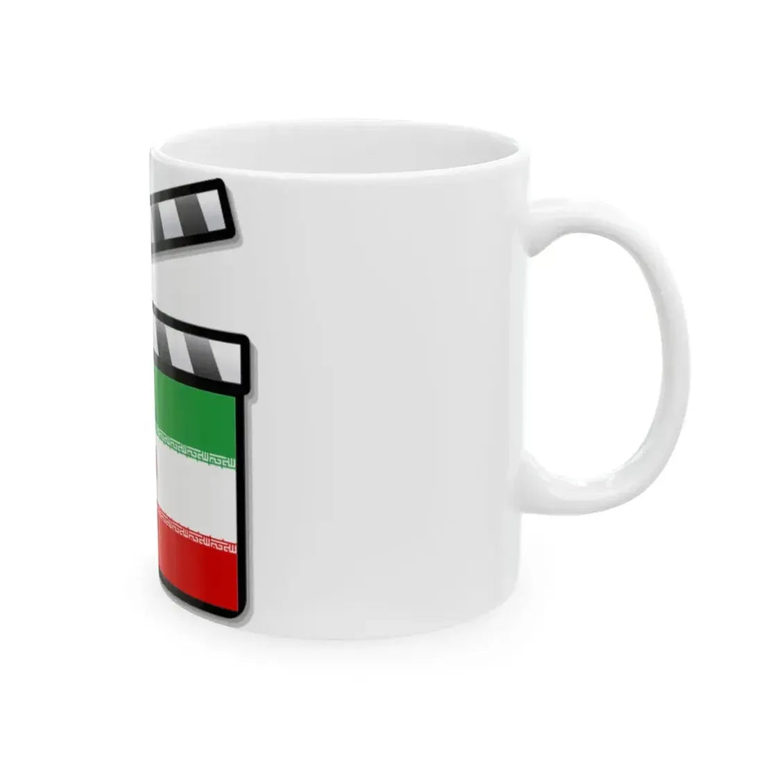 Iran film clapperboard (Iran) White Coffee Mug - Go Mug Yourself