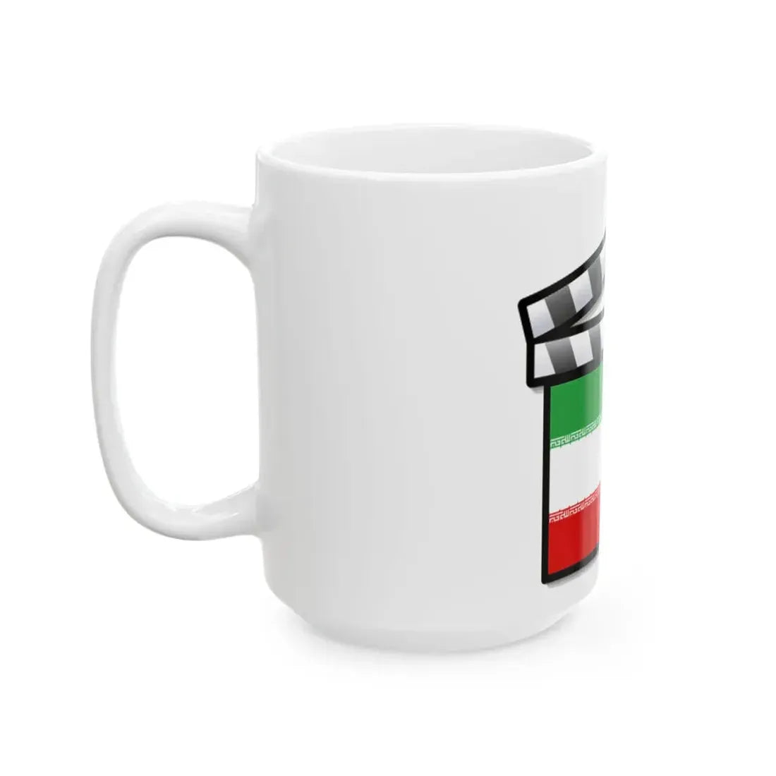 Iran film clapperboard (Iran) White Coffee Mug - Go Mug Yourself