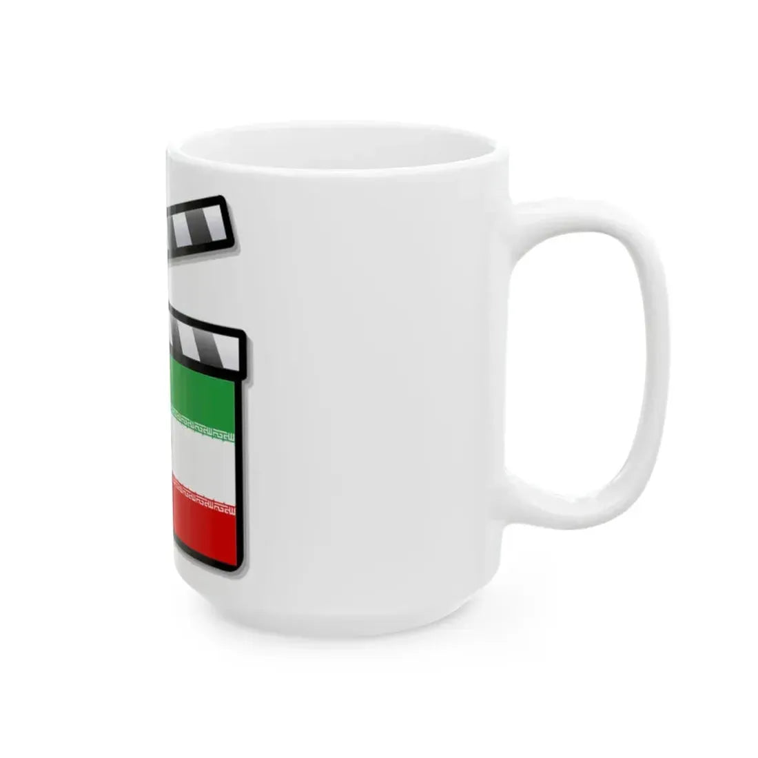 Iran film clapperboard (Iran) White Coffee Mug - Go Mug Yourself