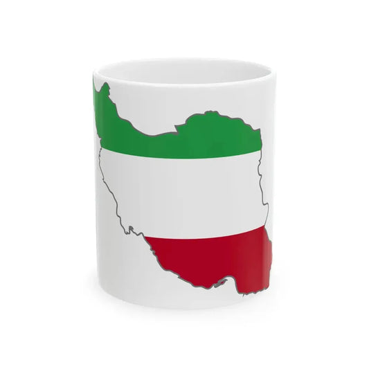 Iran tricolour (Iran) White Coffee Mug 11oz - Go Mug Yourself