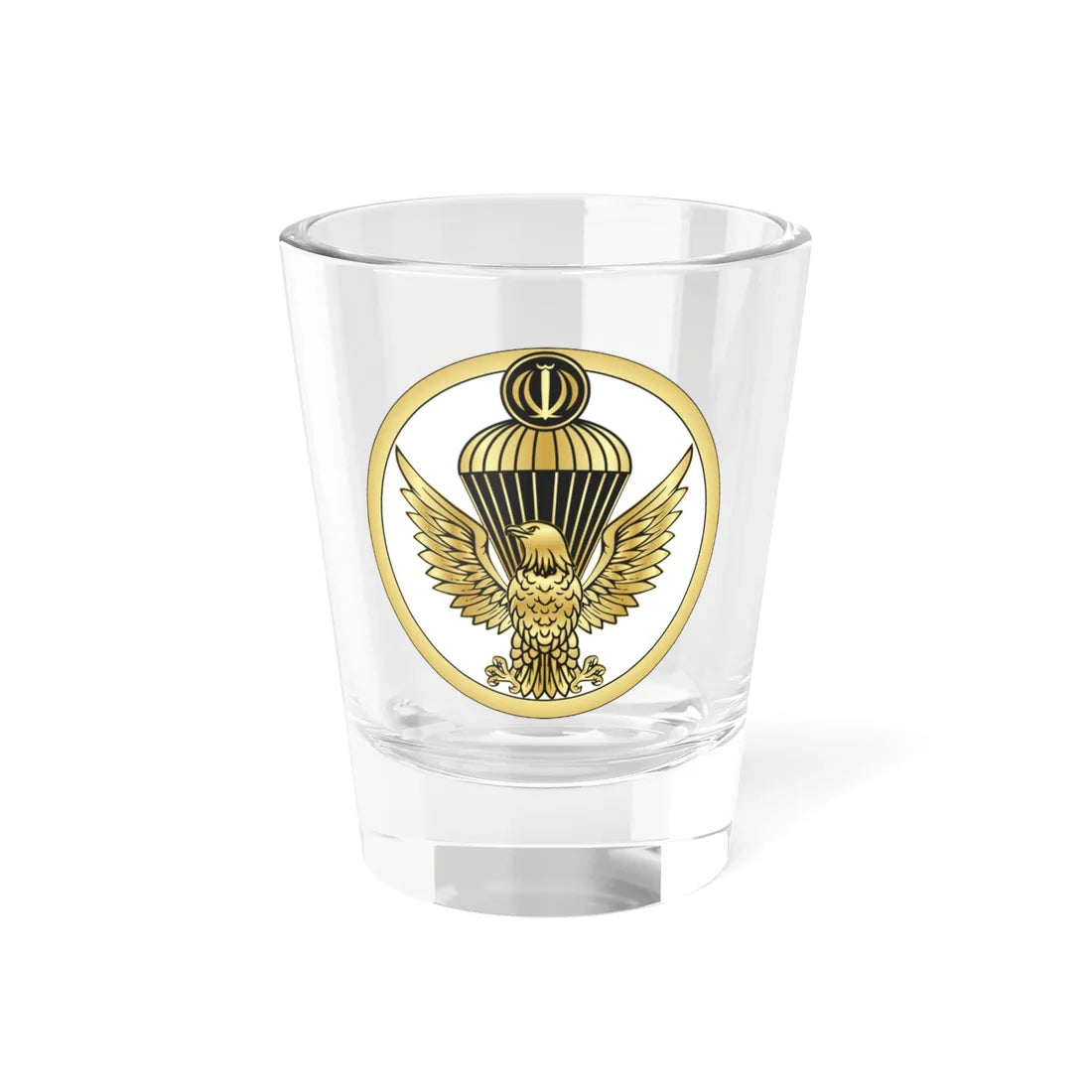 Iranian Parachuter Commando Badge (Iran) (Coat of Arms) Shot Glass 1.5oz 1.5oz - Go Mug Yourself