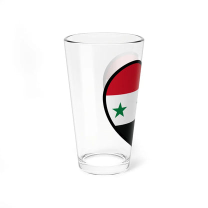 Iraq 1963-1991 and Syria 1963-1972 flag heart (Iraq) Pint Glass 16oz - Go Mug Yourself