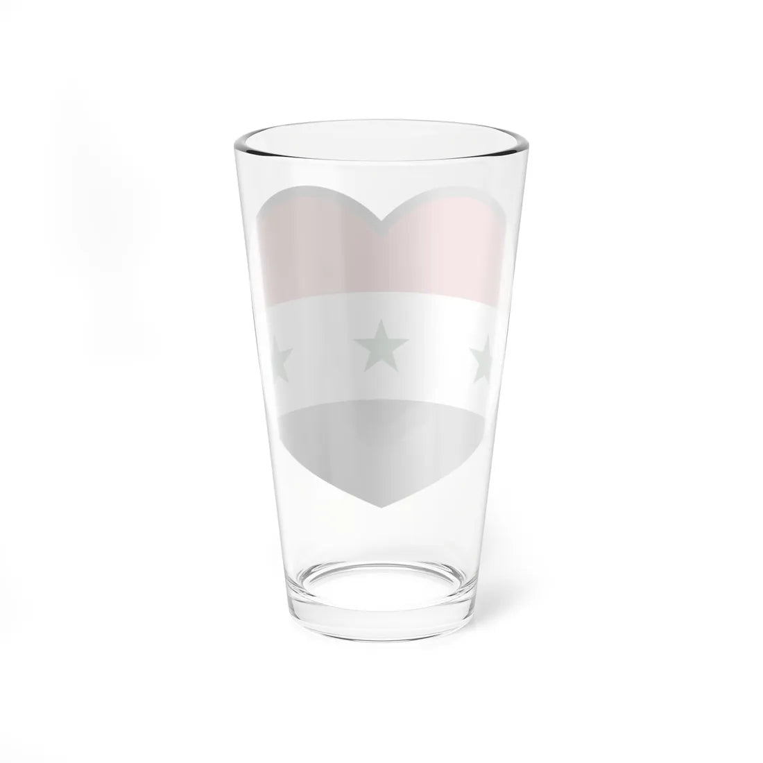 Iraq 1963-1991 and Syria 1963-1972 flag heart (Iraq) Pint Glass 16oz - Go Mug Yourself