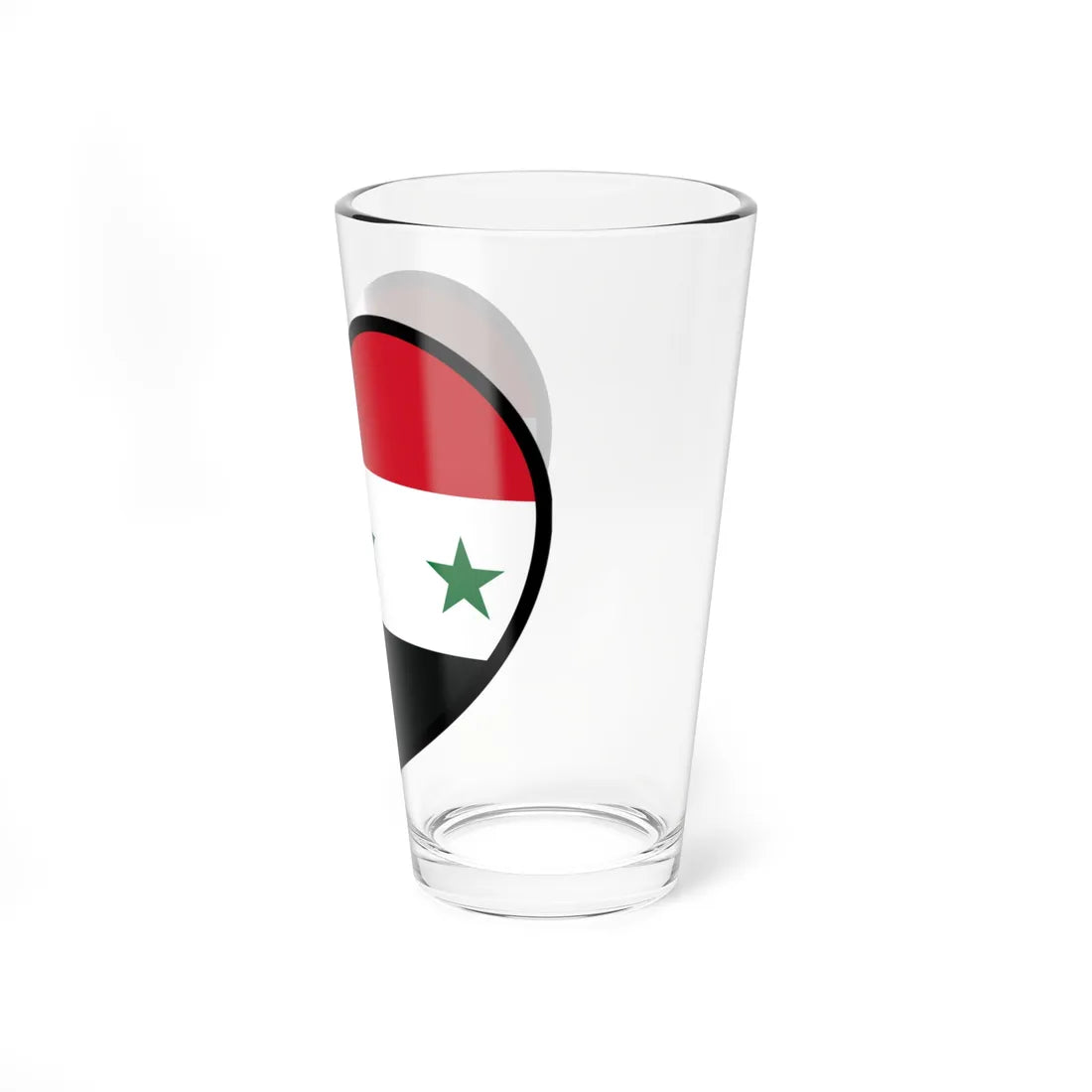 Iraq 1963-1991 and Syria 1963-1972 flag heart (Iraq) Pint Glass 16oz - Go Mug Yourself