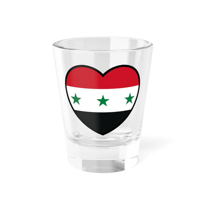 Iraq 1963-1991 and Syria 1963-1972 flag heart (Iraq) Shot Glass 1.5oz 1.5oz - Go Mug Yourself