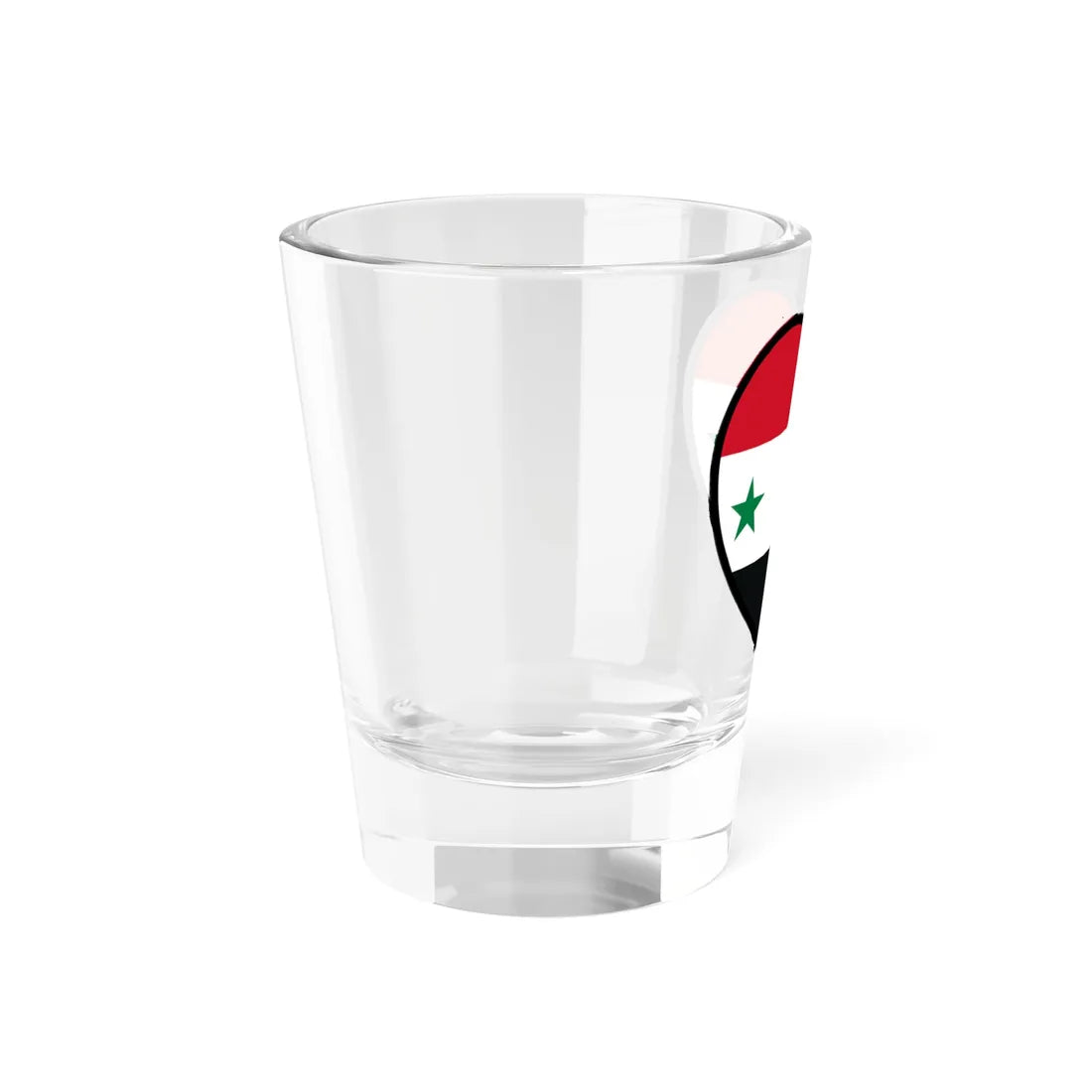 Iraq 1963-1991 and Syria 1963-1972 flag heart (Iraq) Shot Glass 1.5oz - Go Mug Yourself