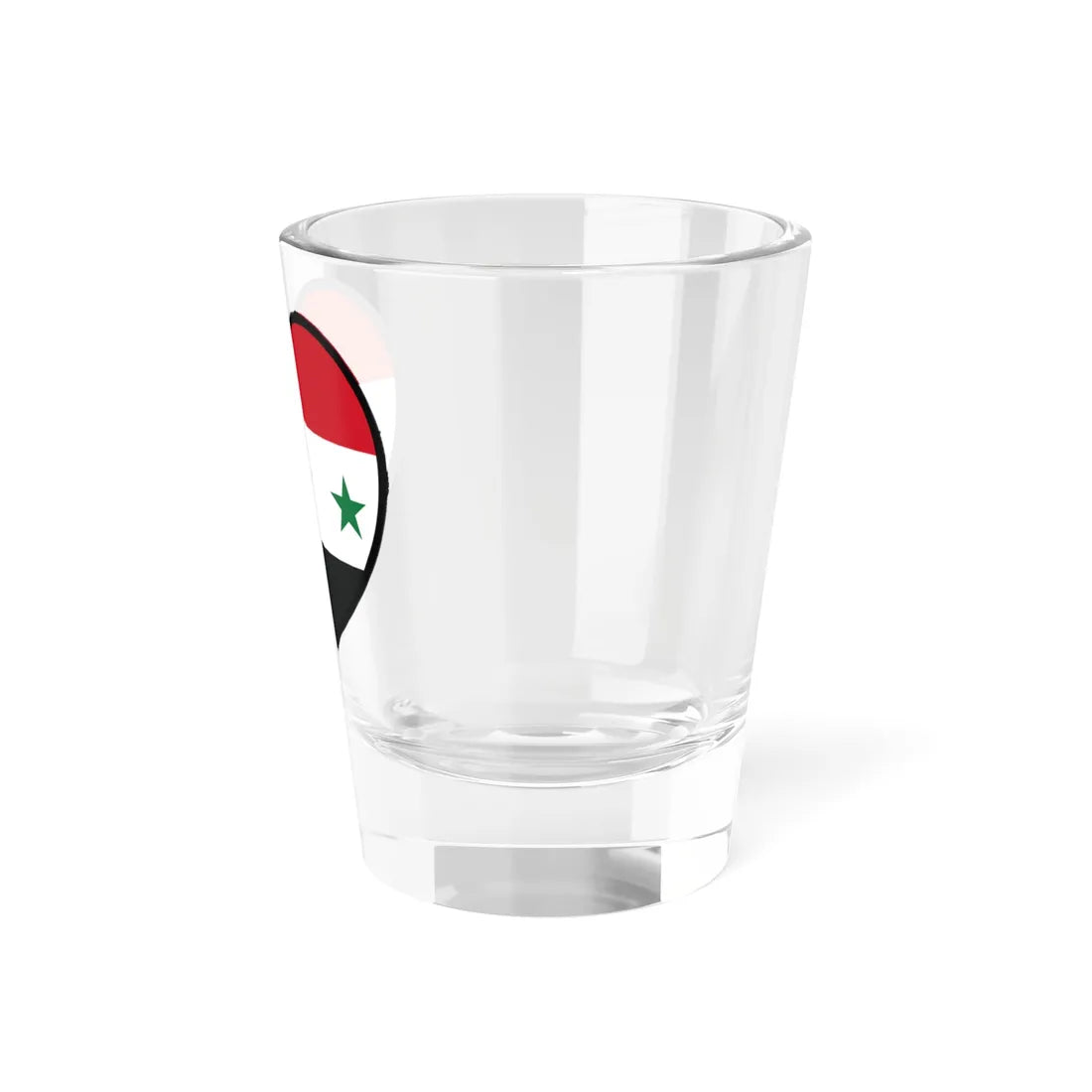 Iraq 1963-1991 and Syria 1963-1972 flag heart (Iraq) Shot Glass 1.5oz - Go Mug Yourself