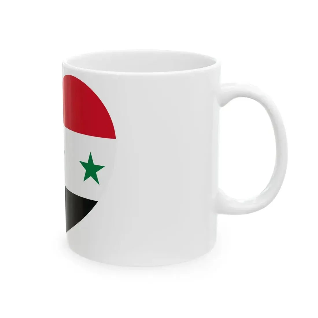 Iraq 1963-1991 and Syria 1963-1972 flag heart white (Iraq) White Coffee Mug - Go Mug Yourself