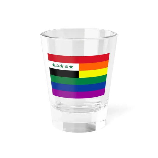 Iraq Rainbow Flag 2004-2008 (Iraq) Shot Glass 1.5oz 1.5oz - Go Mug Yourself
