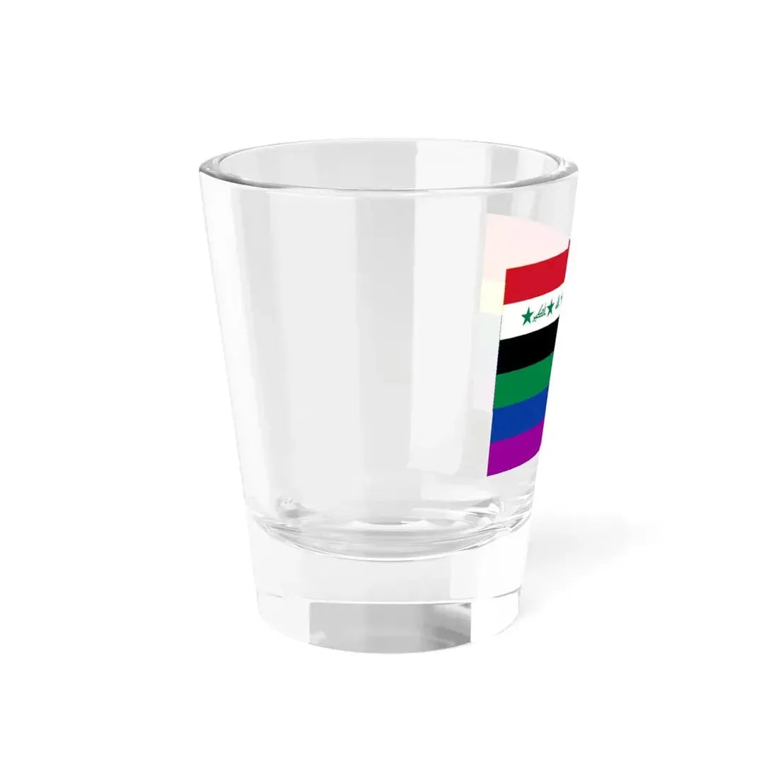 Iraq Rainbow Flag 2004-2008 (Iraq) Shot Glass 1.5oz - Go Mug Yourself