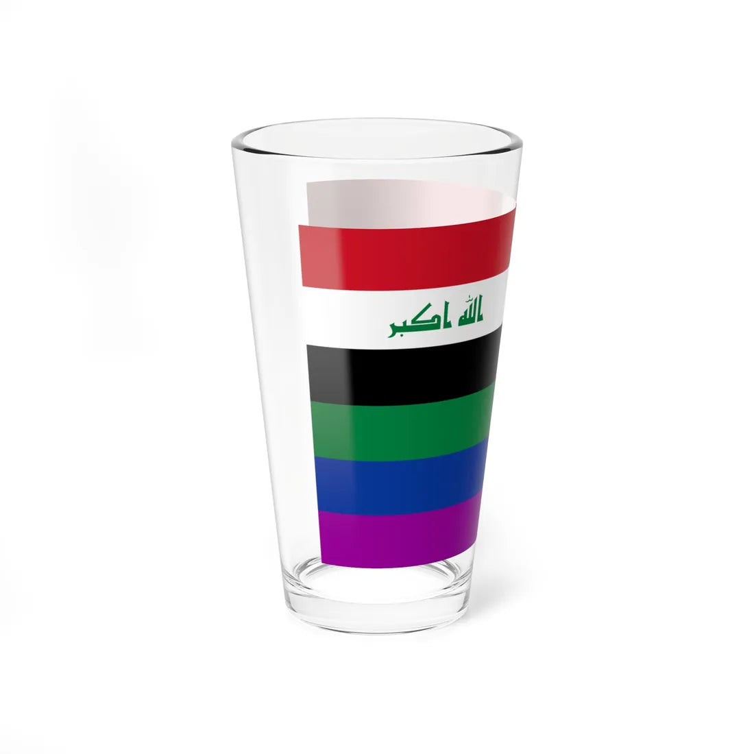 Iraq Rainbow Flag (Iraq) Pint Glass 16oz - Go Mug Yourself