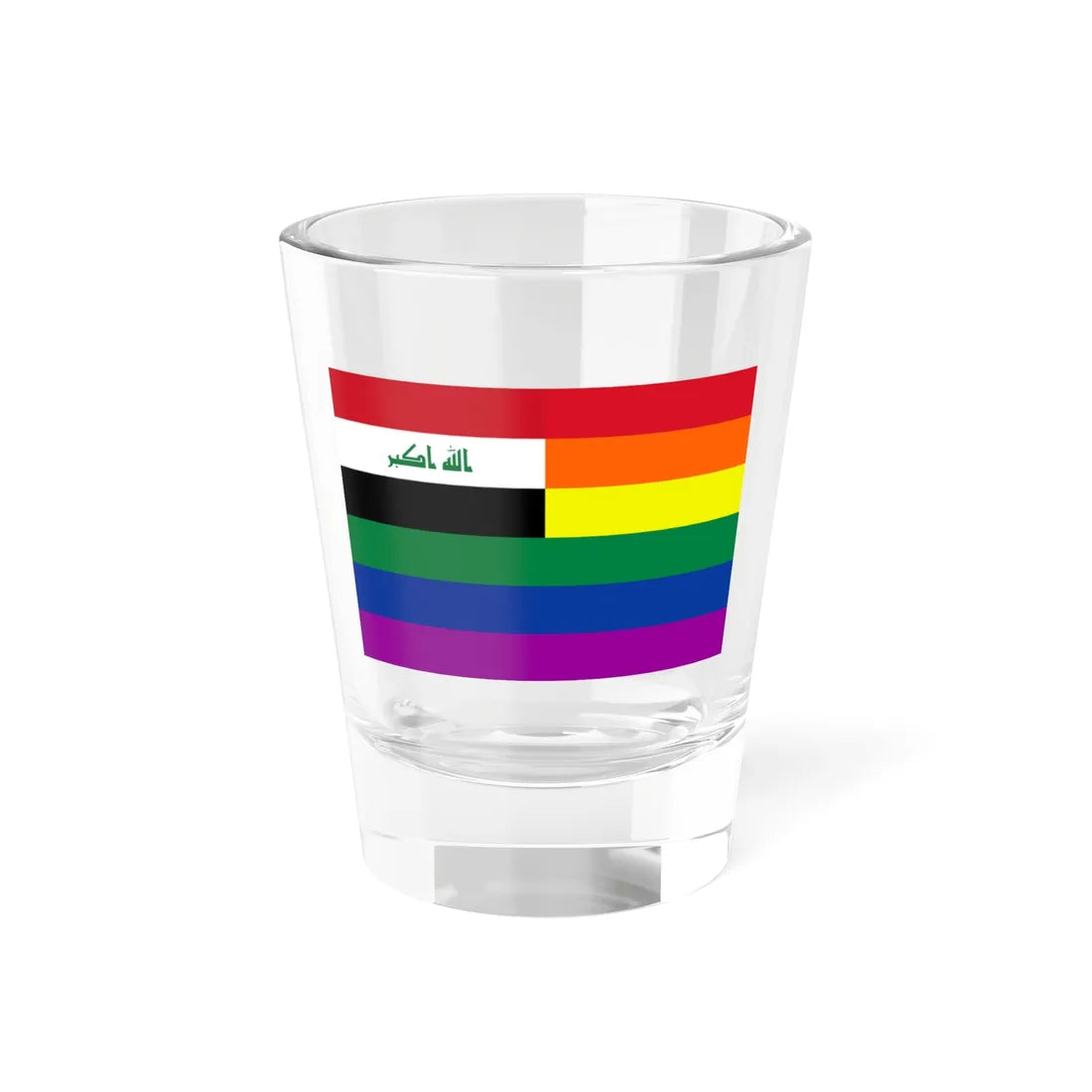 Iraq Rainbow Flag (Iraq) Shot Glass 1.5oz - Go Mug Yourself
