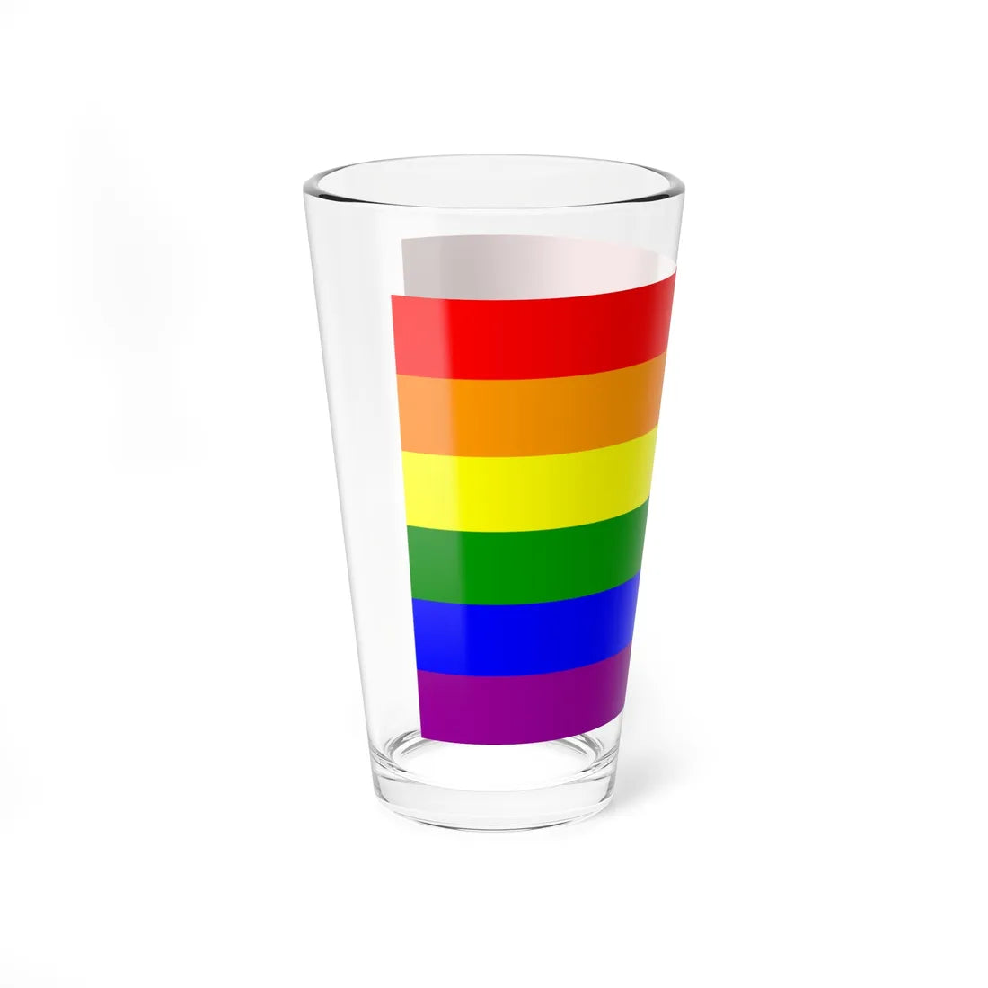 Iraq Rainbow Flag reverse (Iraq) Pint Glass 16oz - Go Mug Yourself