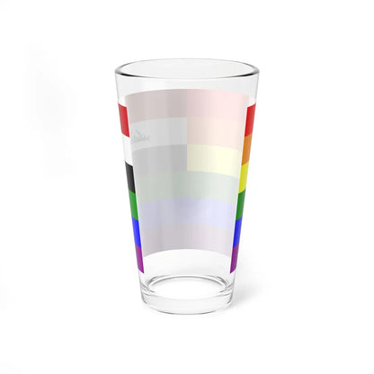 Iraq Rainbow Flag reverse (Iraq) Pint Glass 16oz - Go Mug Yourself