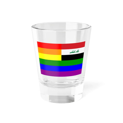 Iraq Rainbow Flag reverse (Iraq) Shot Glass 1.5oz 1.5oz - Go Mug Yourself