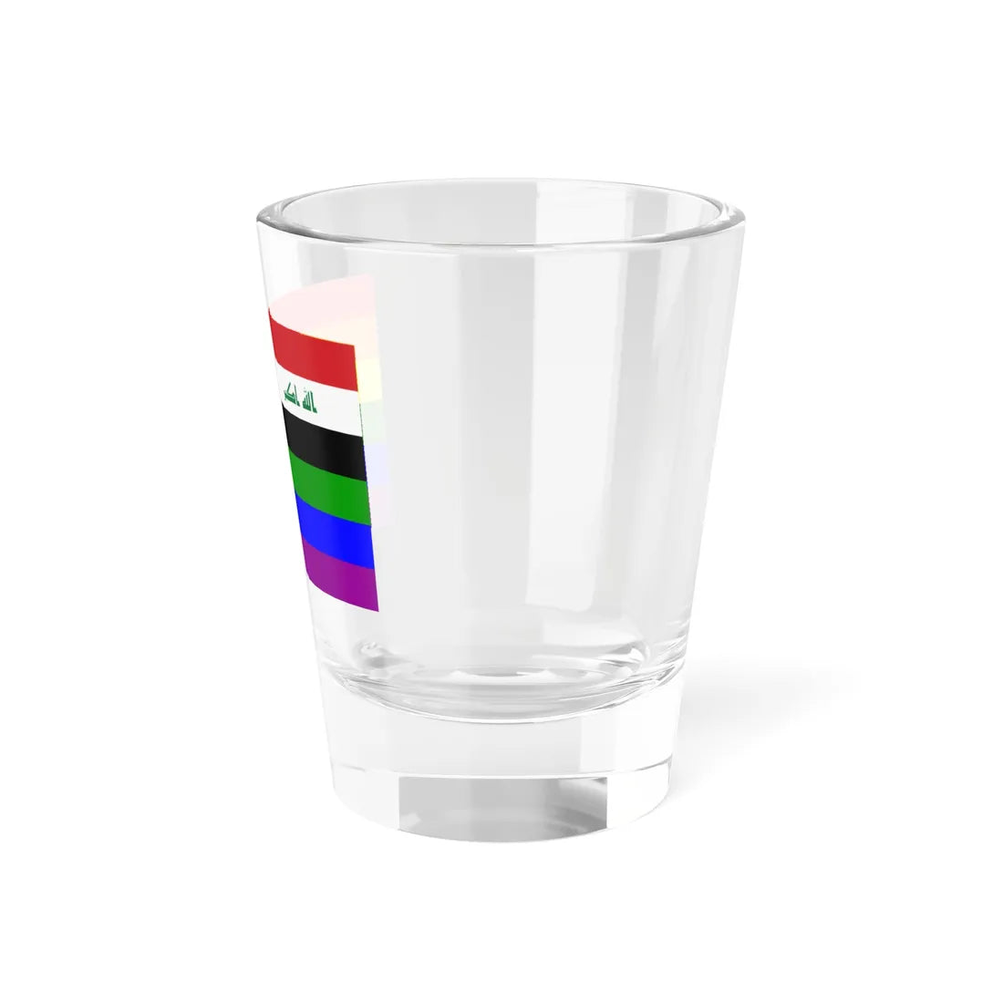 Iraq Rainbow Flag reverse (Iraq) Shot Glass 1.5oz - Go Mug Yourself