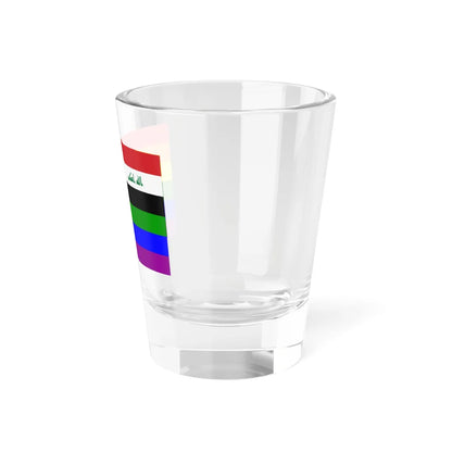 Iraq Rainbow Flag reverse (Iraq) Shot Glass 1.5oz - Go Mug Yourself
