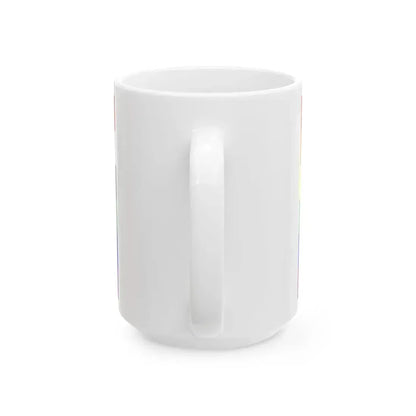 Iraq Rainbow Flag reverse (Iraq) White Coffee Mug - Go Mug Yourself