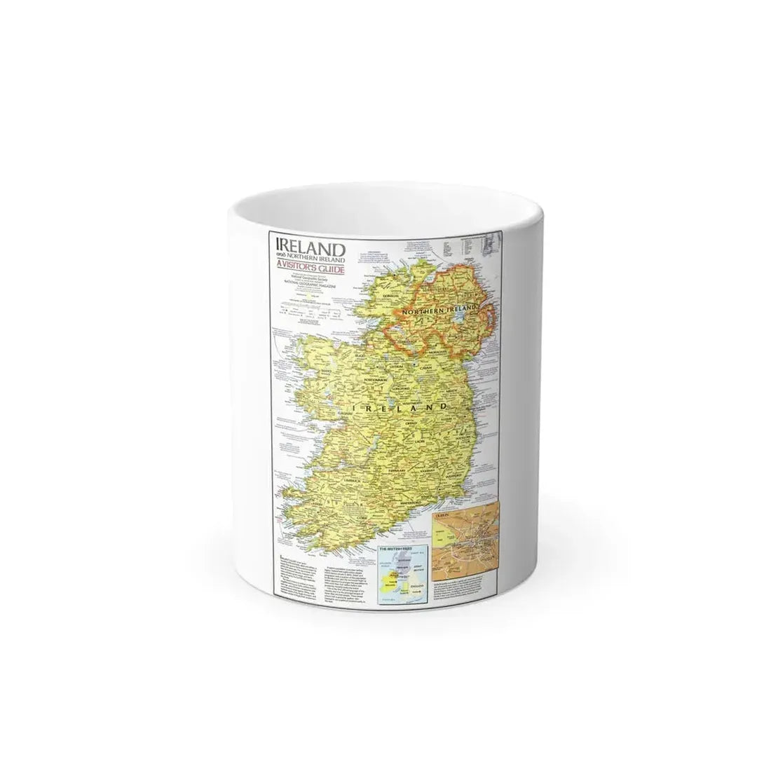 Ireland - A Visitor's Guide (1981) (Map) Color Changing Mug 11oz Default Title - Go Mug Yourself