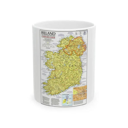 Ireland - A Visitor's Guide (1981) (Map) White Coffee Mug 11oz - Go Mug Yourself