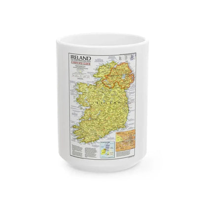 Ireland - A Visitor's Guide (1981) (Map) White Coffee Mug 15oz - Go Mug Yourself