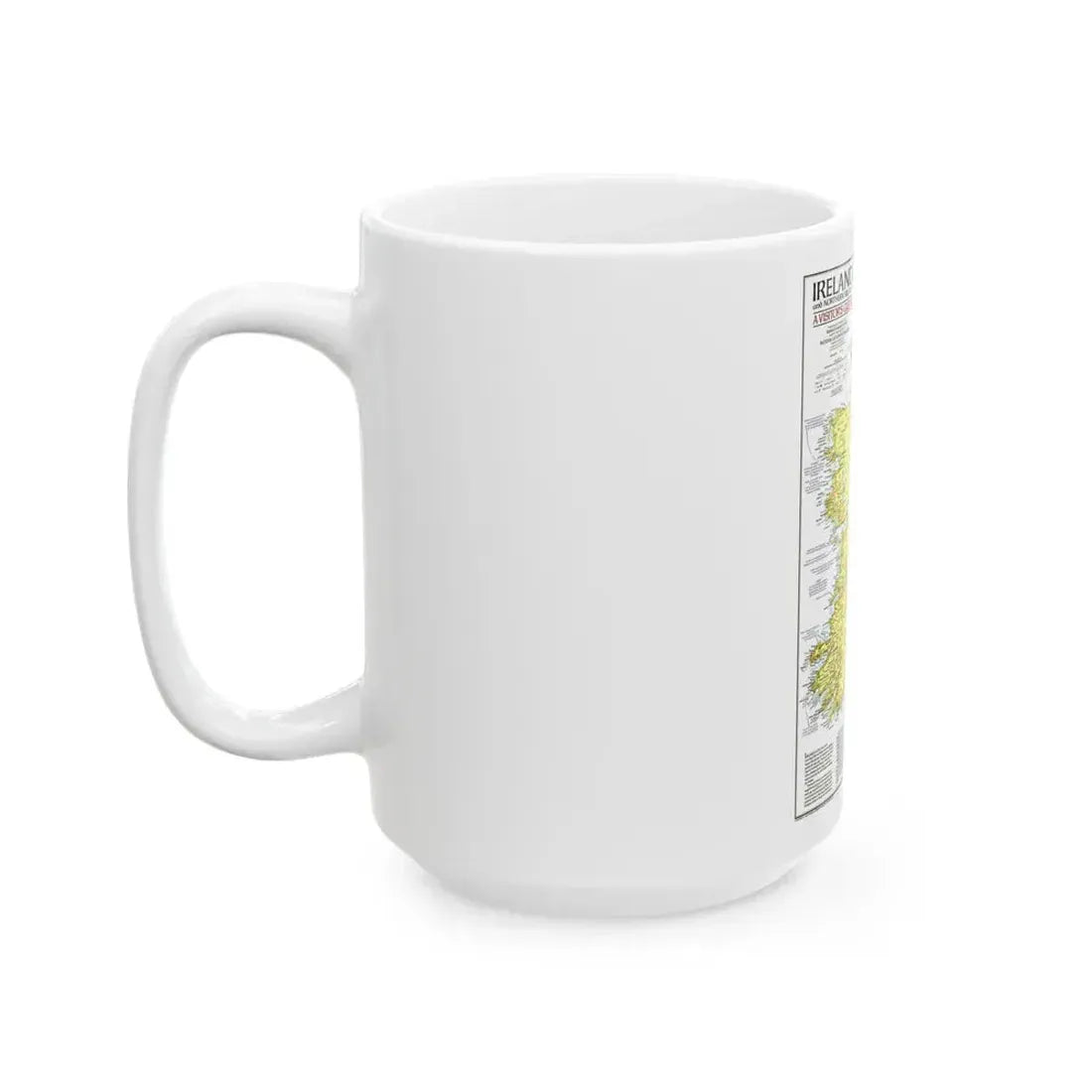 Ireland - A Visitor's Guide (1981) (Map) White Coffee Mug - Go Mug Yourself