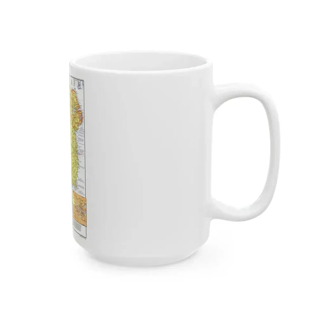 Ireland - A Visitor's Guide (1981) (Map) White Coffee Mug - Go Mug Yourself