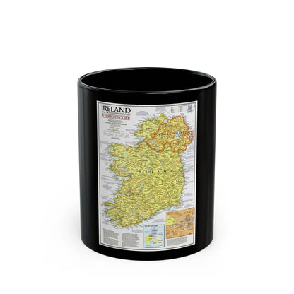 Ireland - A Visitor's Guide (1981) (Map) Black Coffee Mug-11oz-Go Mug Yourself