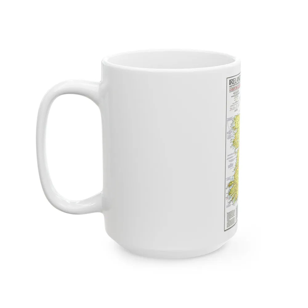 Ireland - A Visitor's Guide (1981) (Map) White Coffee Mug-Go Mug Yourself