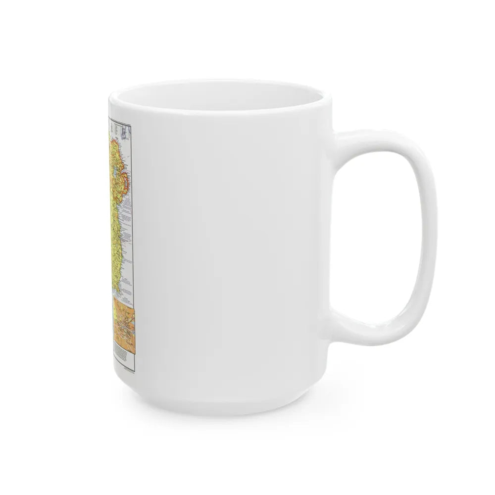 Ireland - A Visitor's Guide (1981) (Map) White Coffee Mug-Go Mug Yourself