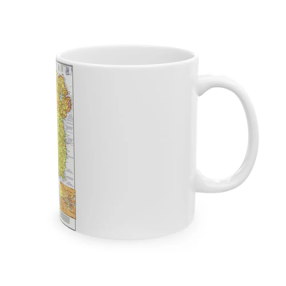 Ireland - A Visitor's Guide (1981) (Map) White Coffee Mug-Go Mug Yourself